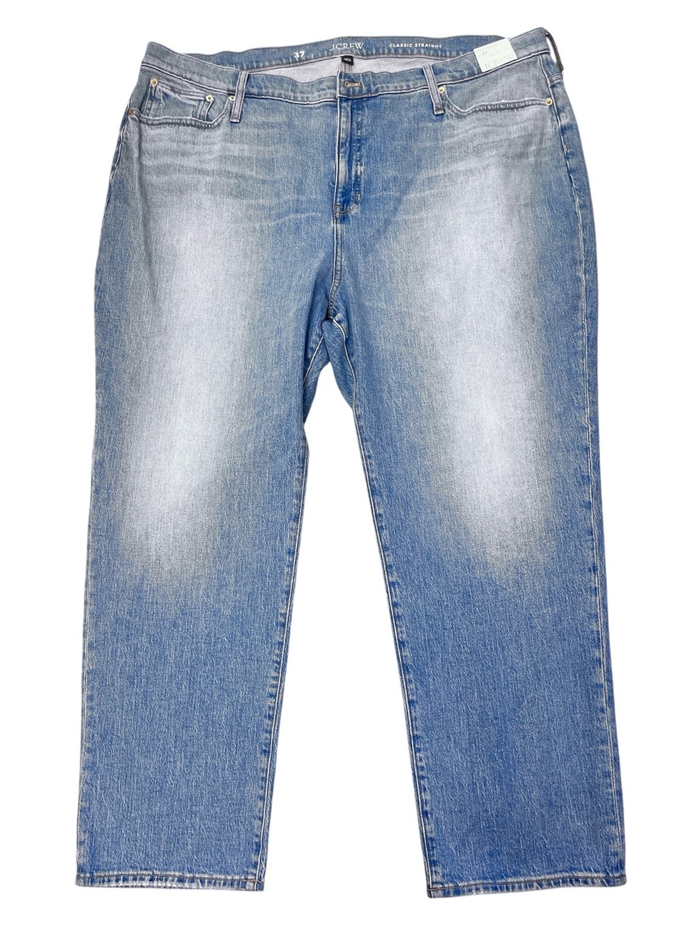 J. Crew Women's Faded Light Blue Classic Straight-Leg Jeans